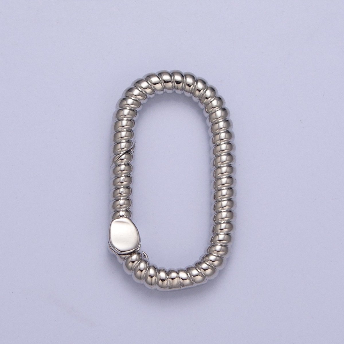 Dainty Gold Oval Spring Gate Ring, Push Gate Clasp Charm Holder 14K Gold Filled Clasp for Charm Holder Connector L-727 L-728