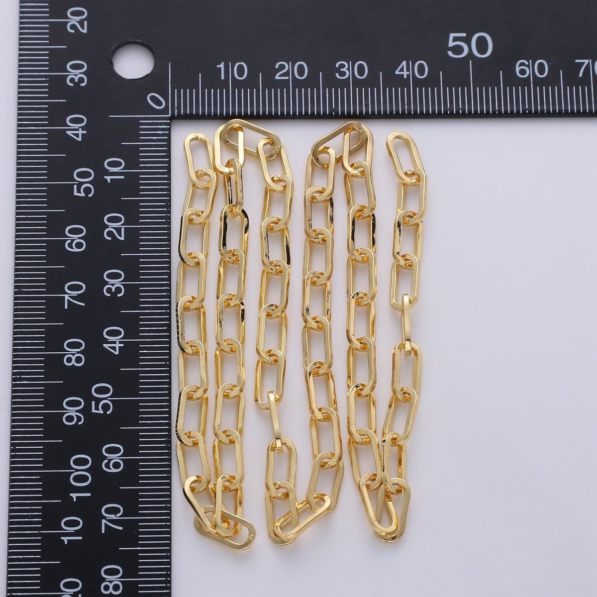 Dainty Gold Paper Clip Chain, 10X5mm24K Gold Filled Unfinished Chain, Nickel Free, Medium Flat Minimalist Jewelry Making Necklace Chain | ROLL-241 Clearance Pricing