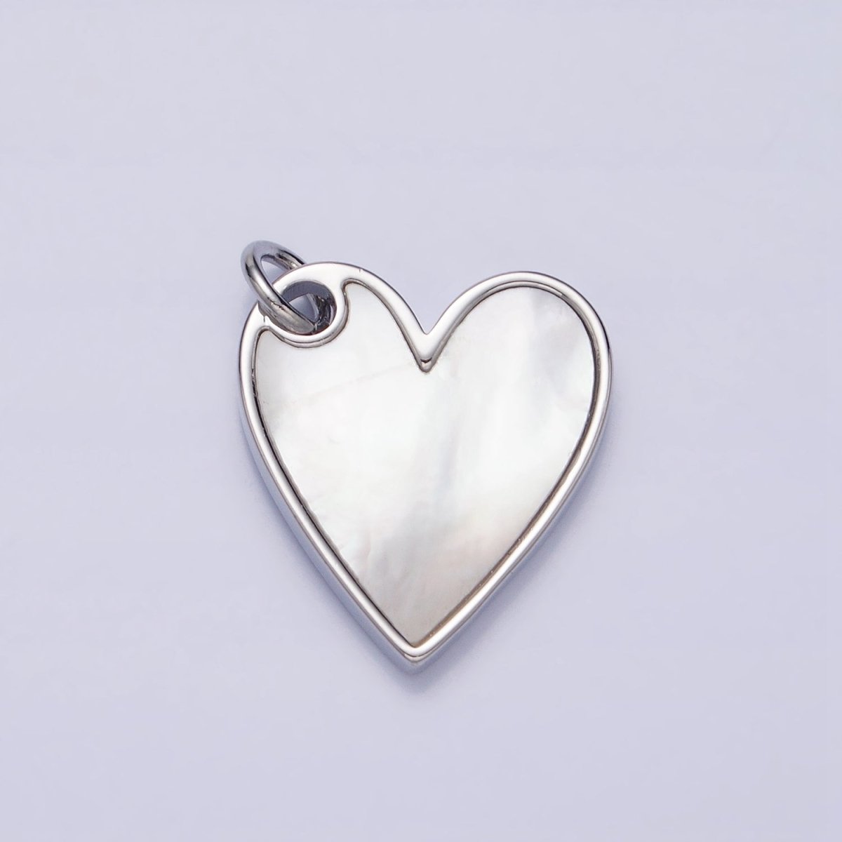 Dainty Gold Pearl Heart Pendant Silver Love Charm For Valentine Jewelry Making | AC558 AC557