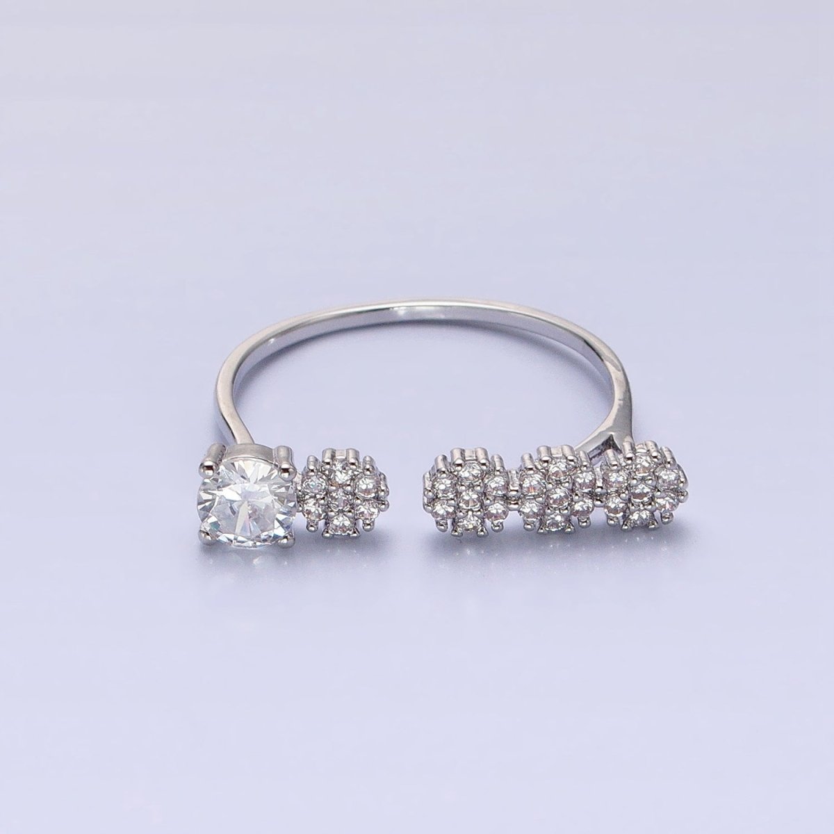 Dainty Gold Ring Five CZ Stone for Minimalist Jewelry O-1805 O-1806