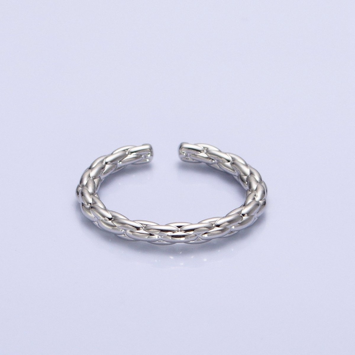 Dainty Gold Rope Ring Open Adjustable Silver Thin Ring O-1549 O-1550