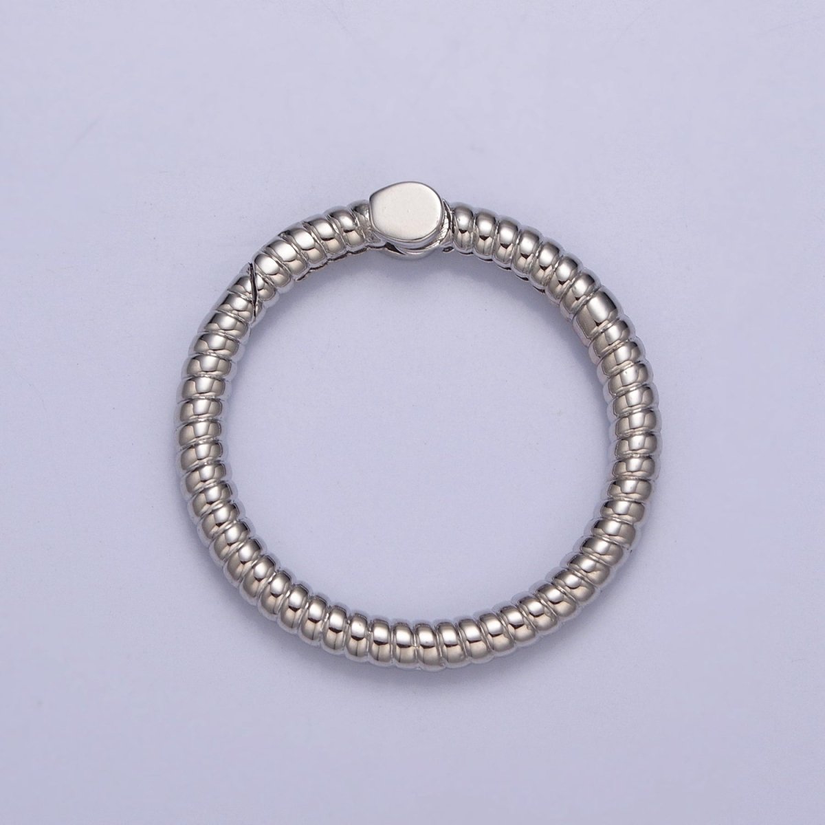 Dainty Gold Round Spring Gate Ring, Push Gate Clasp Charm Holder 14K Gold Filled Clasp for Charm Holder Connector L-729 L-730