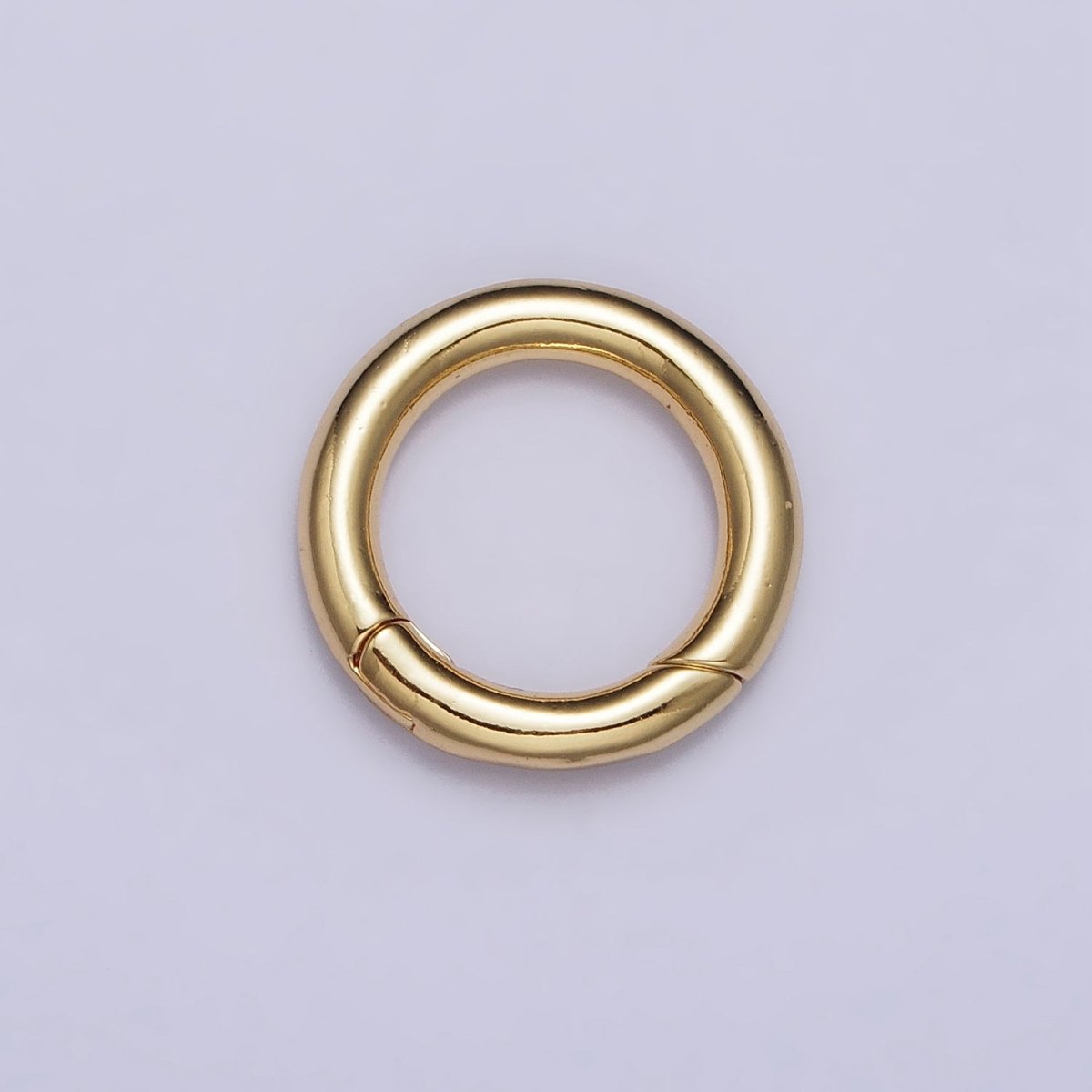 Dainty Gold Silver Spring Gate Ring 11mm, 15mm Round Circle Ring, Round Clasp, Push Clip Clasp, Spring Gate for Jewelry Making Z-340 Z-341 Z-352 Z-353