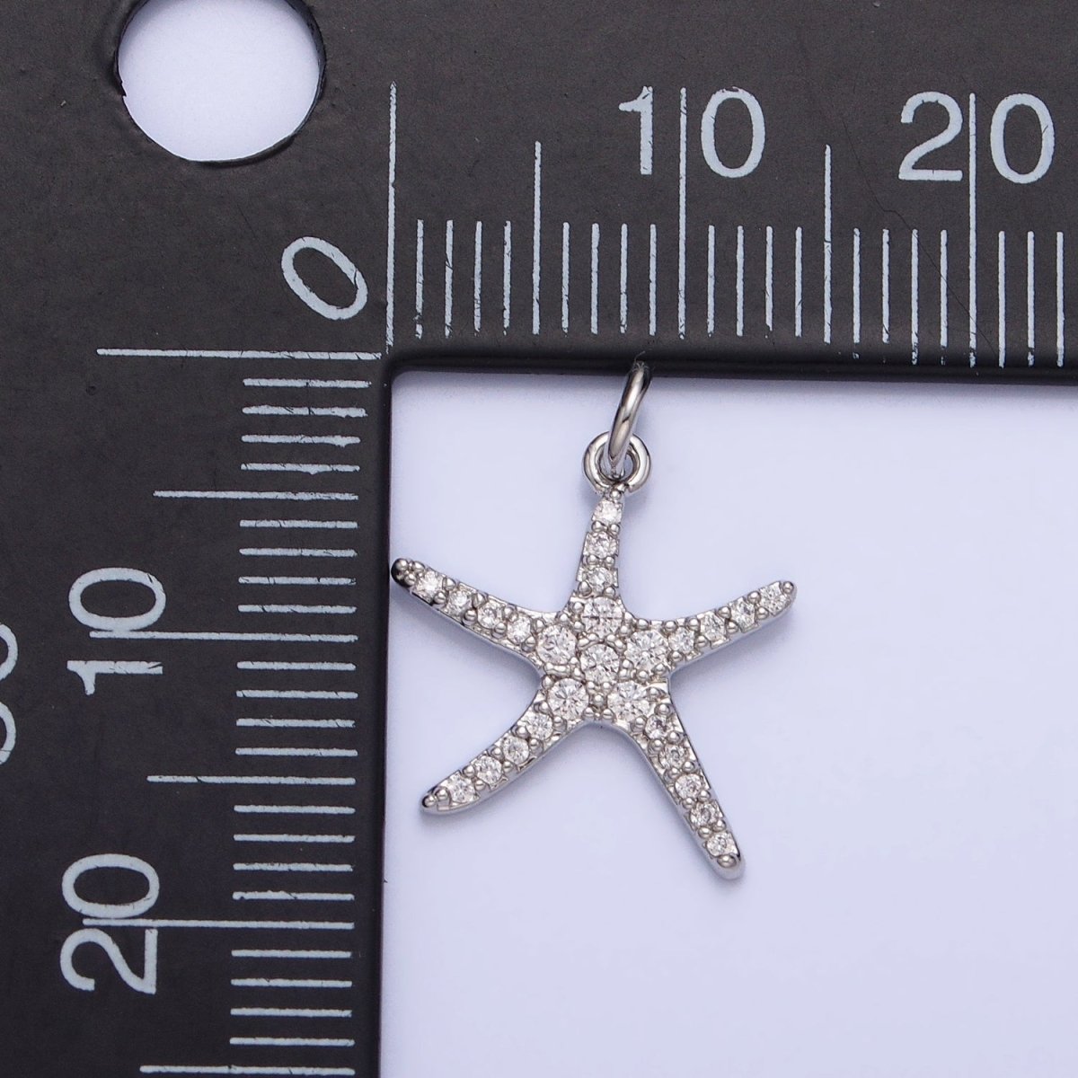 Dainty Gold Silver Starfish Charms Star Fish Animal Under The Sea Jewelry AC749 AC750