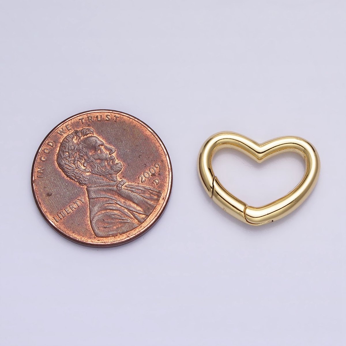 Dainty Gold Spring Gate Ring, Push Gate ring, 16.6x13mm Heart Clasp Charm Holder Gold SilverClasp for Link Chain Connector Z-173 Z-174