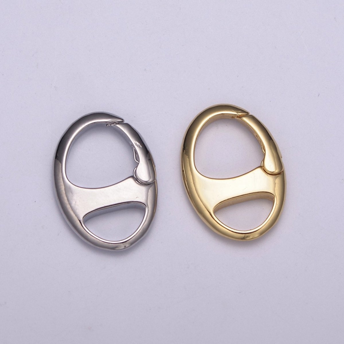Dainty Gold Spring Gate Ring, Push Gate ring, Soda Tab Clasp 14K Gold Filled Clasp for Charm Holder Connector Clasp / Link Connector L-564 L-565