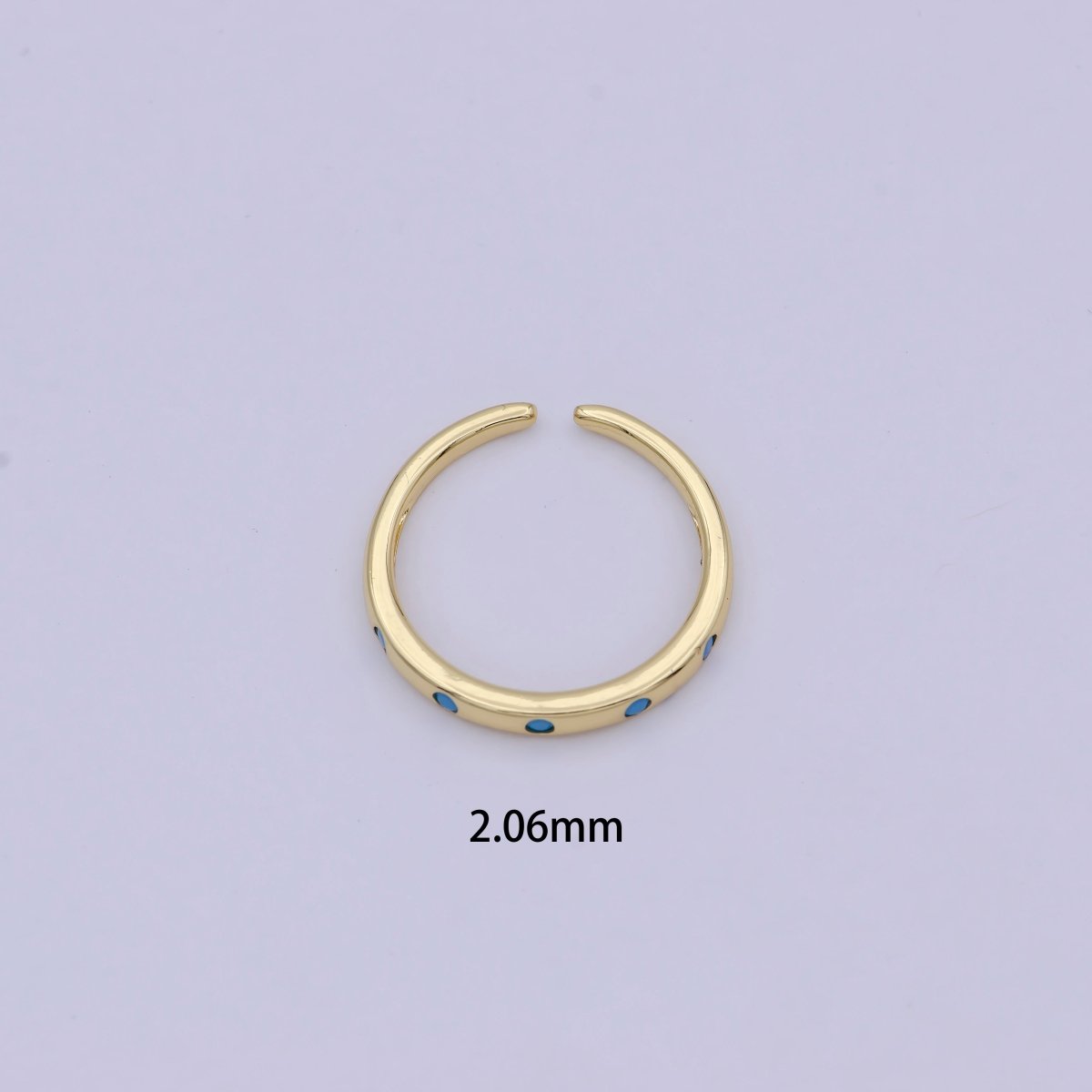 Dainty Gold Stacking Ring, Gold Minimalist CZ Ring, Simple Open Adjustable Thin Ring, Gift for Her, Delicate Ring U-485 ~ U-489