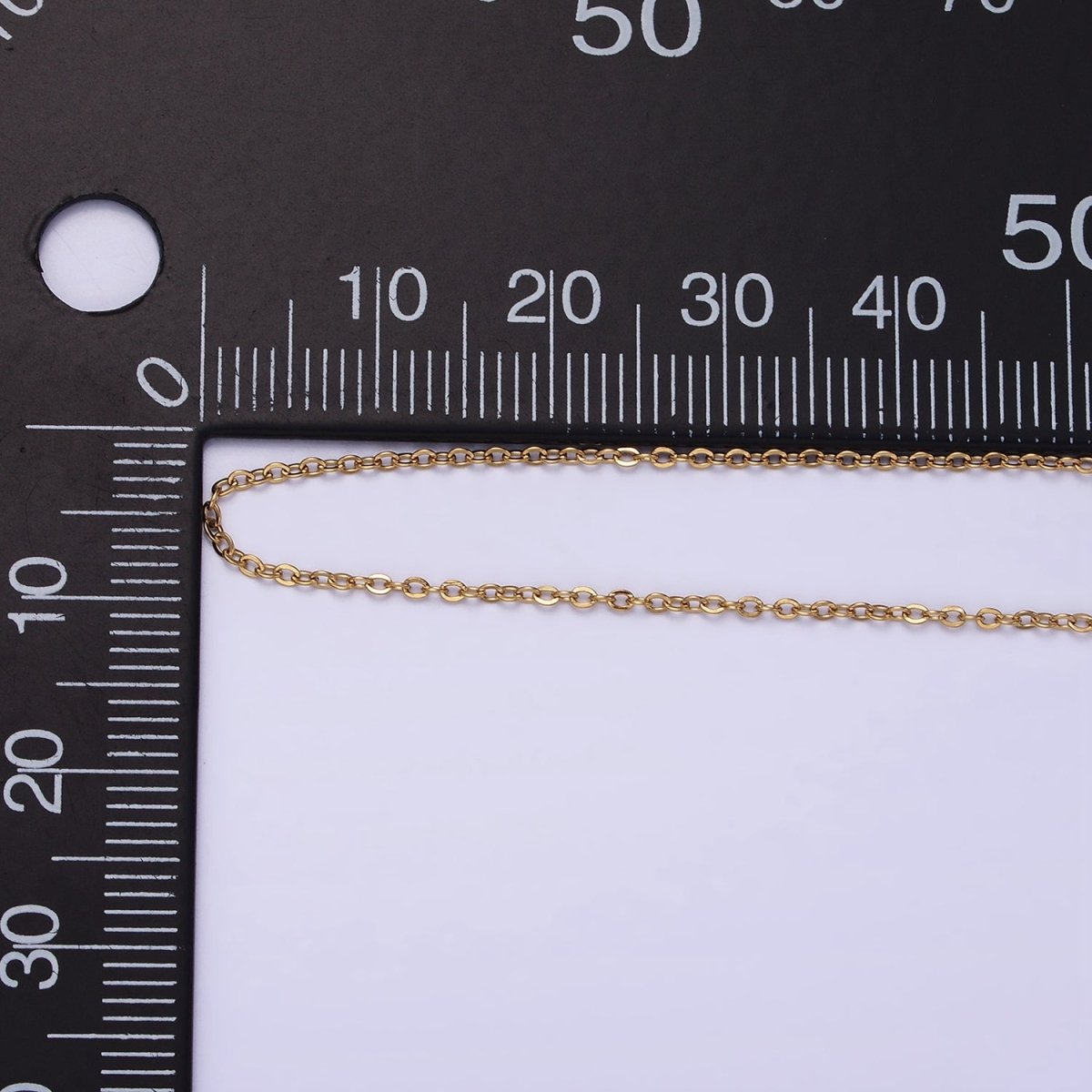 Dainty Gold Stainless Steel Cable Link Chain by Yard SOLDERED Small Cable Chain | Roll-1469 - DLUXCA