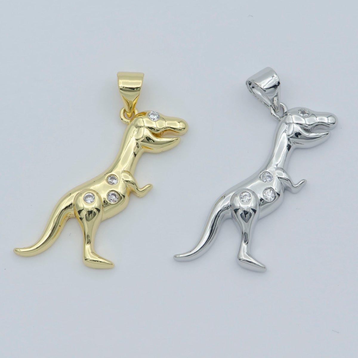 Dainty Gold T-Rex Dinosaur Charms, Silver Tyrannosaurus Rex Charm Men Women Unisex Kids Jewelry for Bracelet necklace earring Supply J-866 I-190
