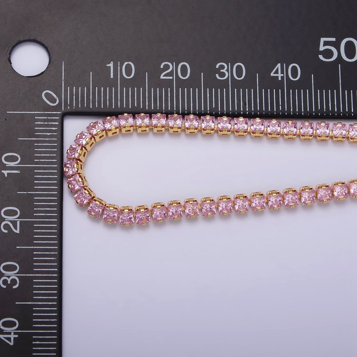 Dainty Gold Tennis Bracelet Clear Pink Green Cubic Zirconia Tennis Bracelet Minimalist Jewelry | WA-1797 - WA-1802