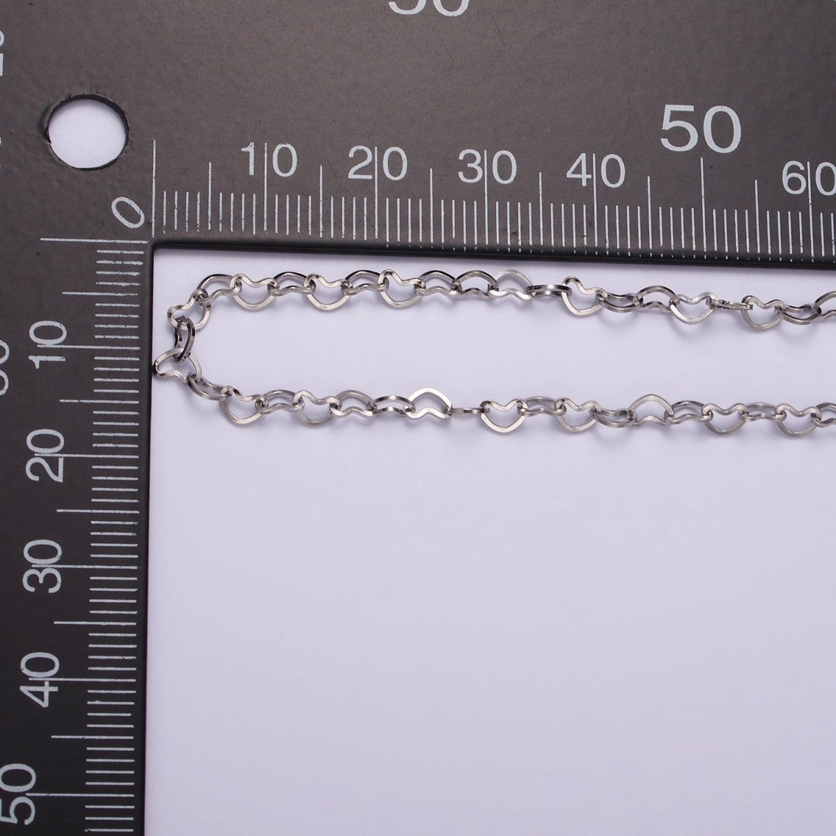 Dainty Heart Chain Necklace Stainless Steel 18 inch Necklace in Silver | WA-2409 - DLUXCA