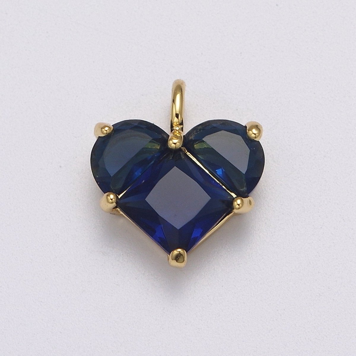 Dainty Heart Charm CZ Heart Pendant for Necklace Bracelet Earrings Charm, Dainty Charm Gold Plated Lead Nickel Free  J-485  J-603  J-703  J-705 J-706 J-707 J-716