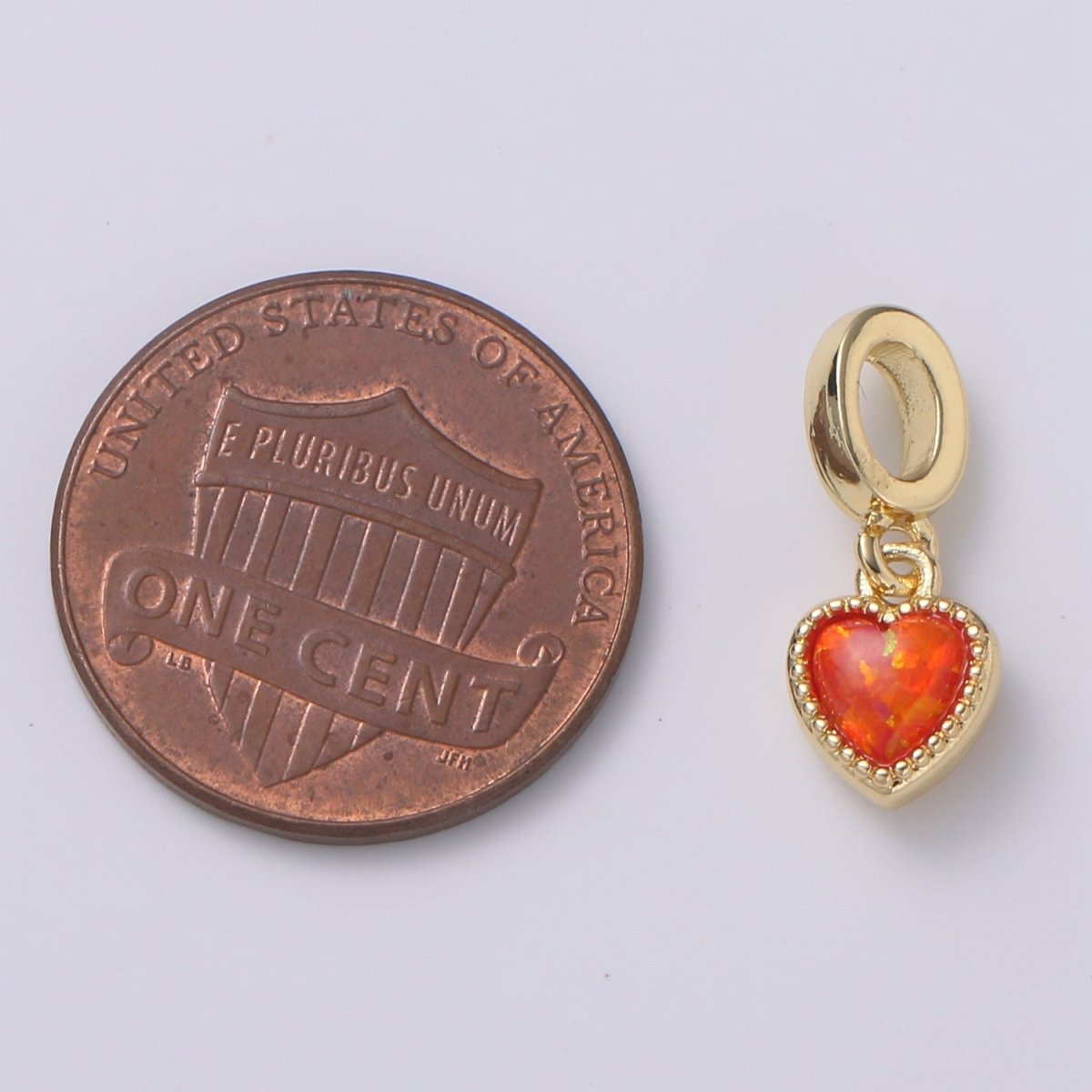 Dainty Heart Pendant 14K Gold Filled Opal Pendant for Love necklace Opal Charm Birthstone Cubic Zirconia Geometri Bezel Charm H-527 H-533