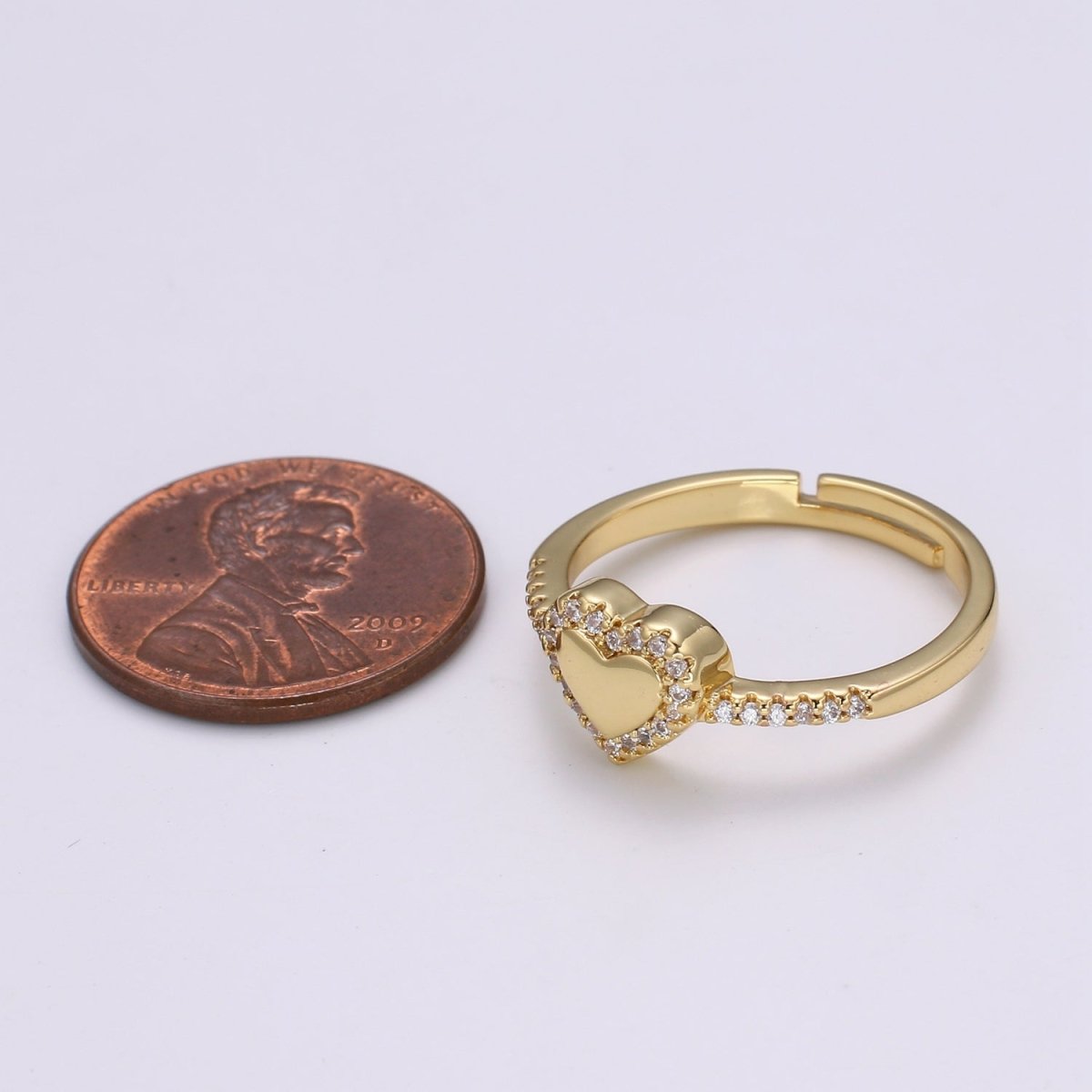 Dainty Heart ring, delicate ring, tiny heart ring, minimalist heart Jewelry, trendy heart ring Micro Pave Cz Heart Ring for Valentine Gift R286 - DLUXCA