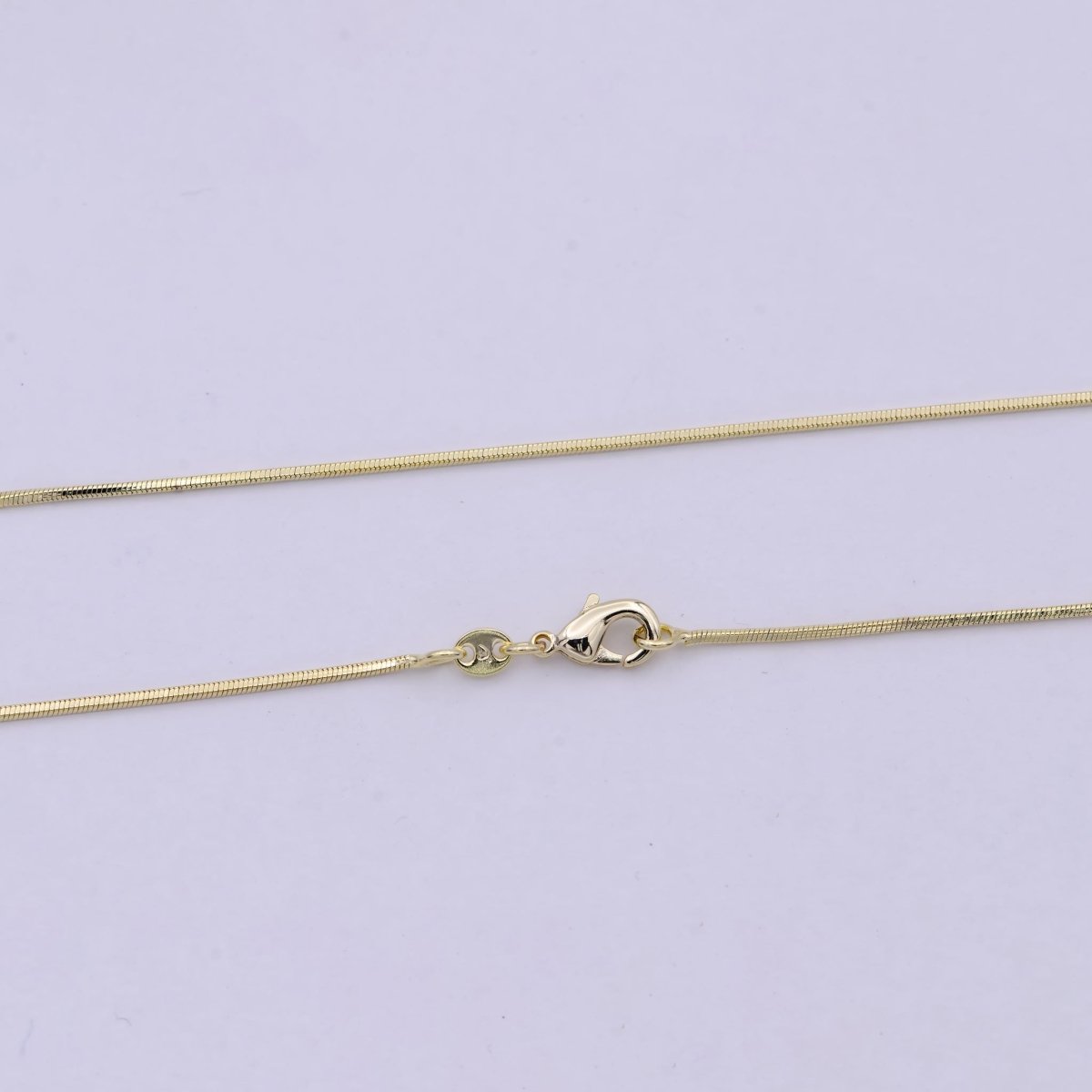 Dainty Herringbone Chain Necklace - 1.1mm 14k Gold Filled Snake Chain - 17.8&19.5 inches Layering Necklace Ready To Wear w/ Lobster Clasp | WA-518 WA-519