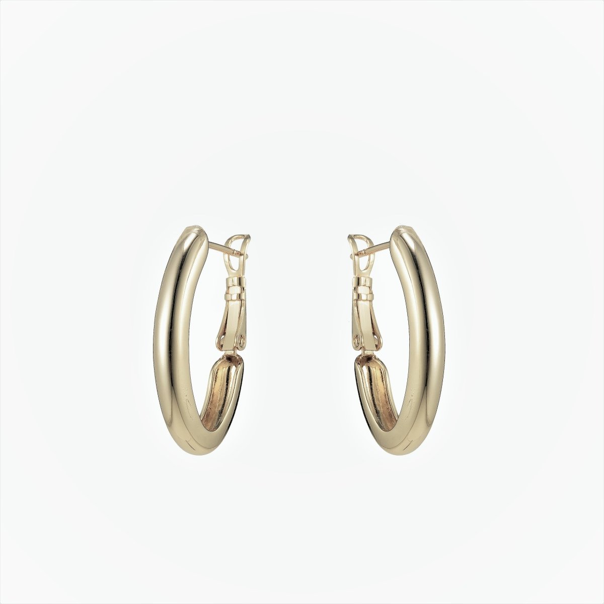 Dainty Hoop Earring Gold Filled 15mm Thin Hoops lever back earring P-183 P-184