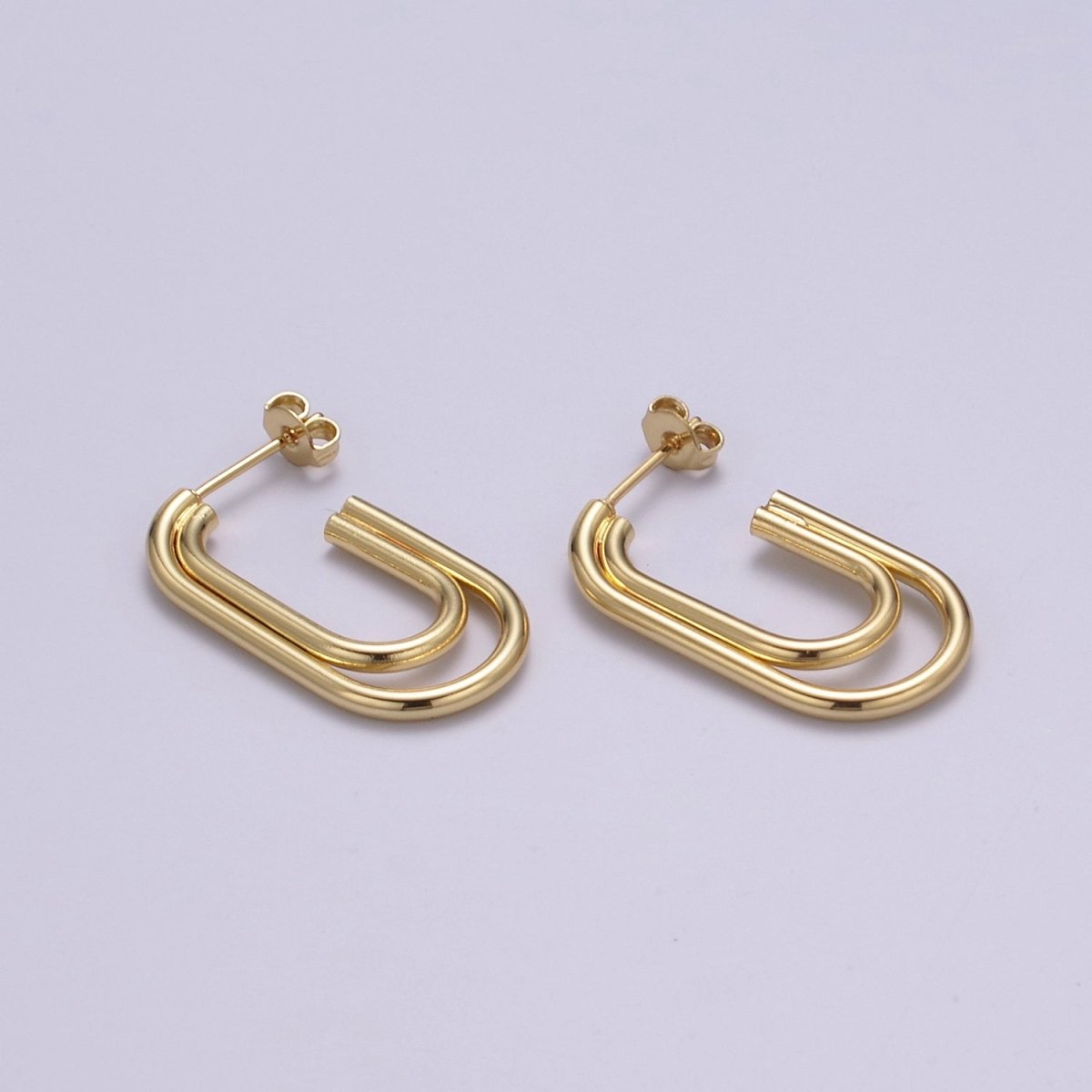 Dainty Hoop Earring Oval Hoop Earring for Everyday Wear Jewelry T-256