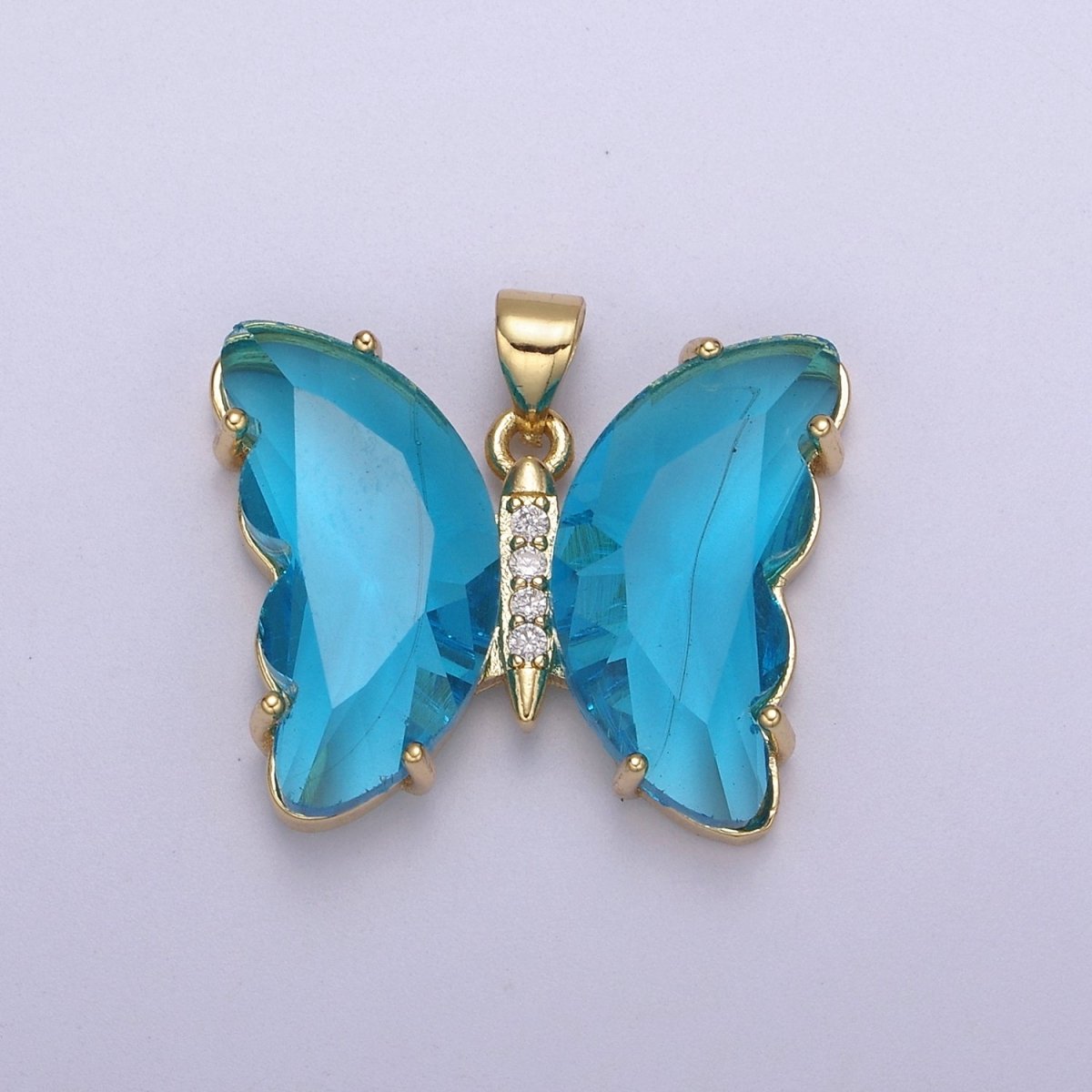 Dainty Mariposa Butterfly Charm Butterfly Charm Glass Pendant for Necklace Earring Bracelet Component in 14k Gold Filled Tarnish Free H-844 H-845 H-847 H-861