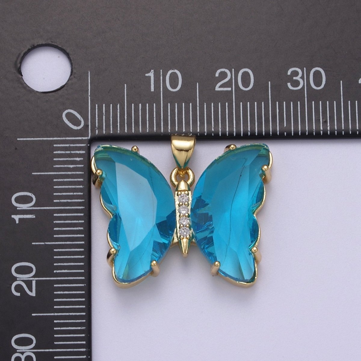 Dainty Mariposa Butterfly Charm Butterfly Charm Glass Pendant for Necklace Earring Bracelet Component in 14k Gold Filled Tarnish Free H-844 H-845 H-847 H-861
