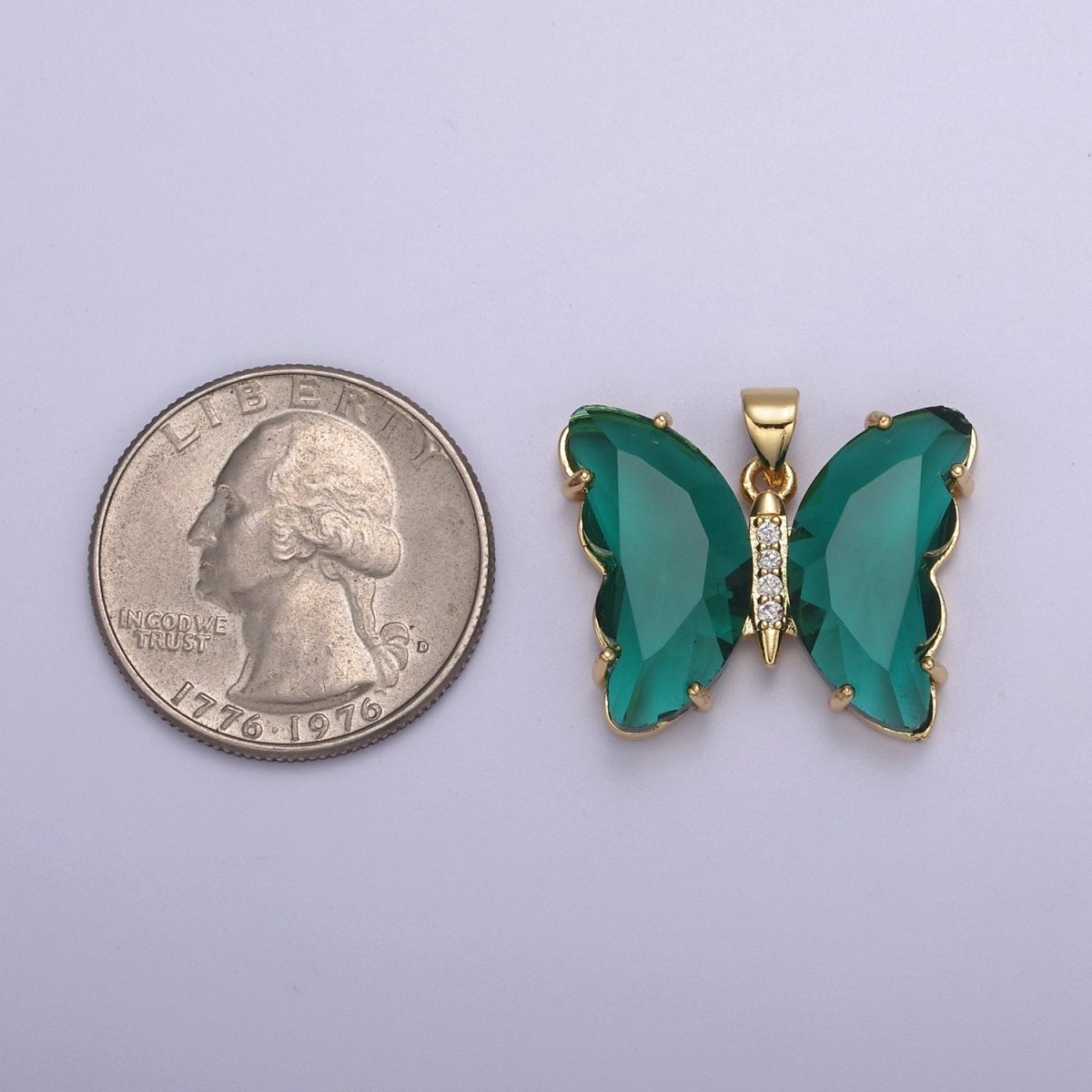 Dainty Mariposa Butterfly Charm Butterfly Charm Glass Pendant for Necklace Earring Bracelet Component in 14k Gold Filled Tarnish Free H-844 H-845 H-847 H-861