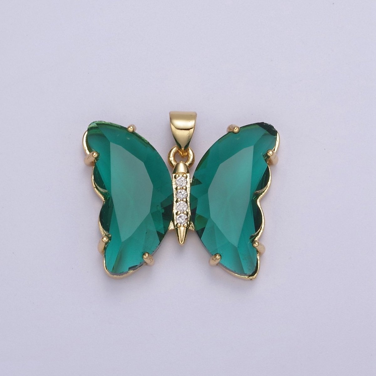 Dainty Mariposa Butterfly Charm Butterfly Charm Glass Pendant for Necklace Earring Bracelet Component in 14k Gold Filled Tarnish Free H-844 H-845 H-847 H-861