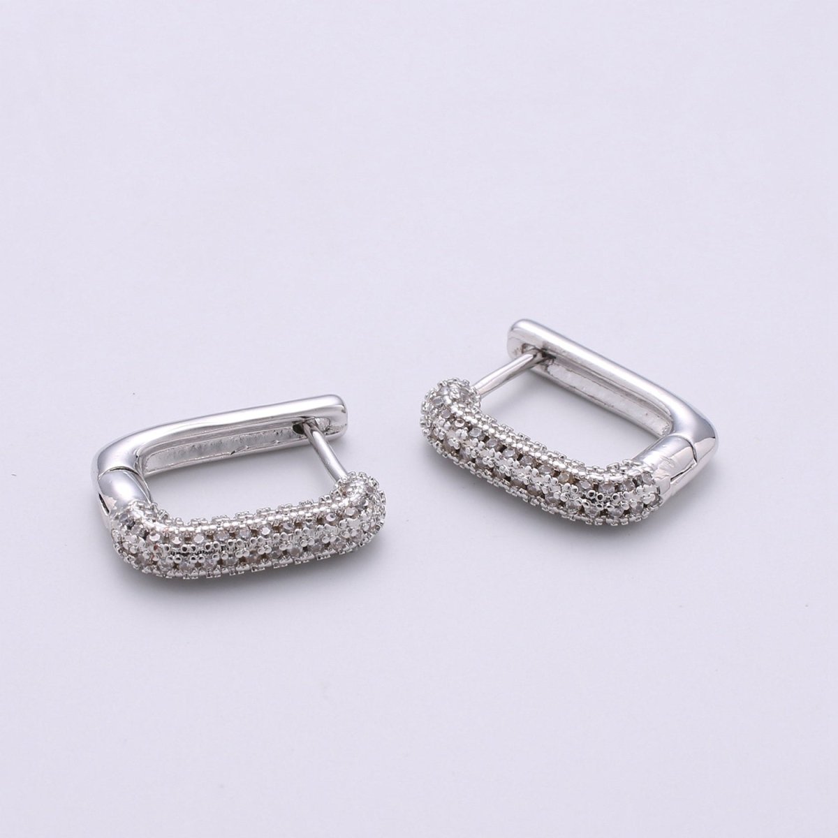 Dainty Mini Ear Huggie Hoop Earrings, GOLD SILVER micro pave cz cartilage hoops for everyday wear earring for girl Geometric Jewelry K-396