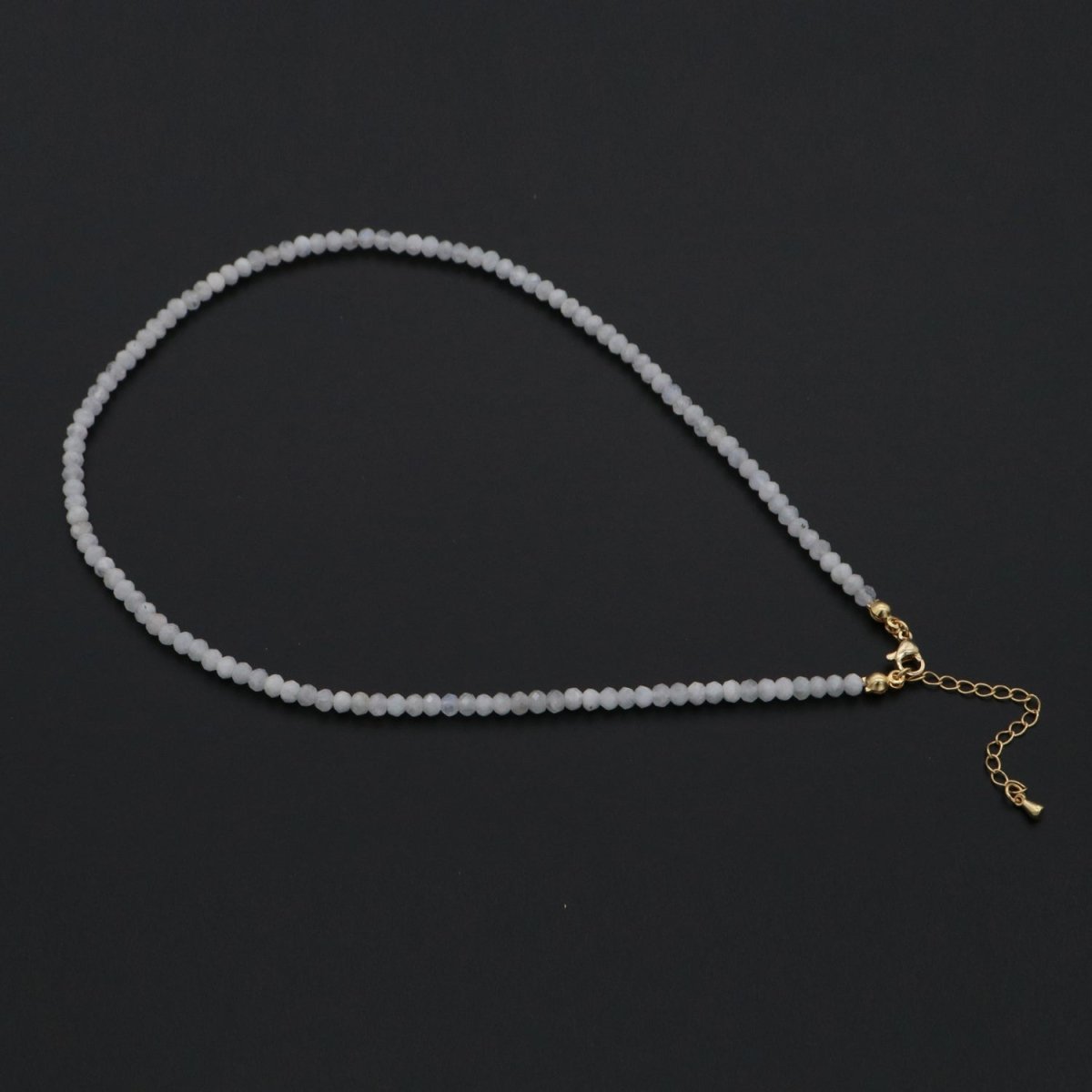 Dainty Moon Stone Necklace gemstone minimalist Jewelry beaded Healing Stone Necklace | WA-261 Clearance Pricing