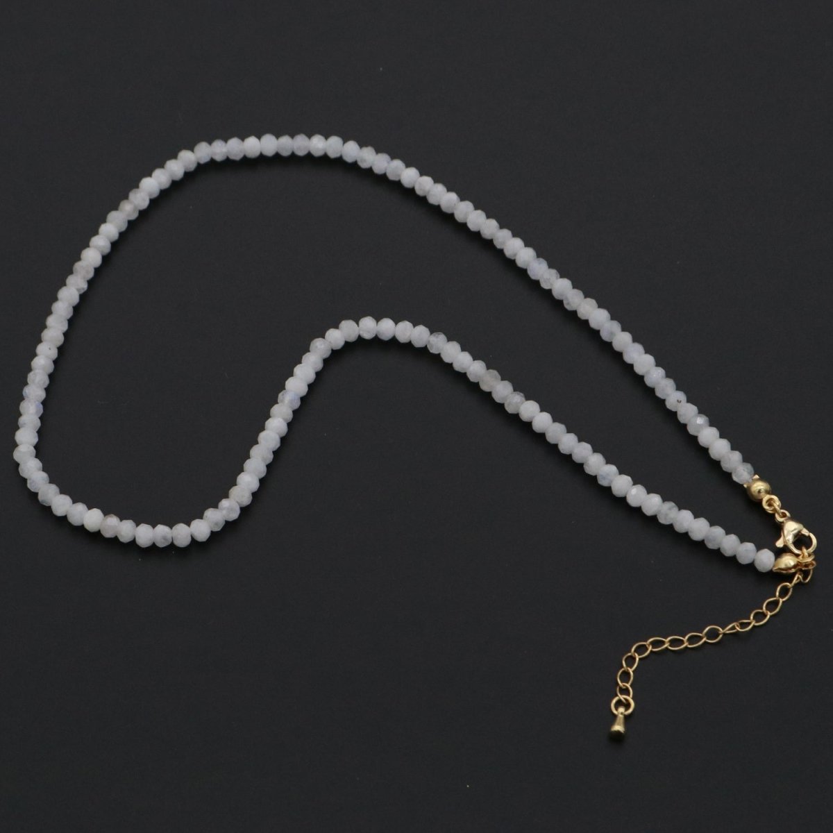 Dainty Moon Stone Necklace gemstone minimalist Jewelry beaded Healing Stone Necklace | WA-261 Clearance Pricing