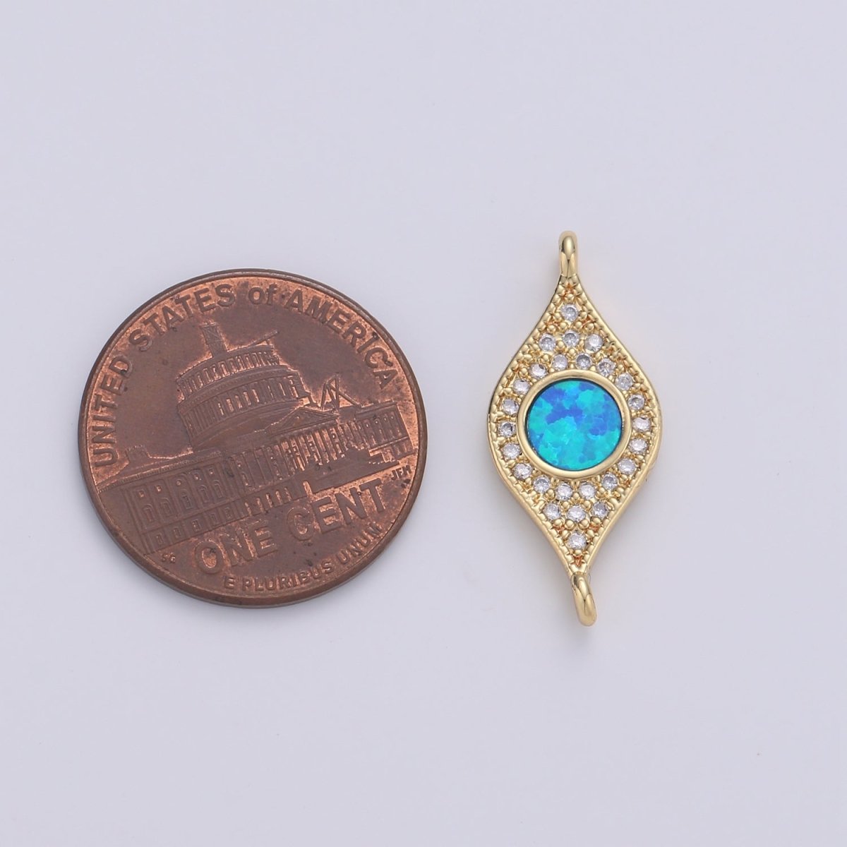 Dainty Opal Bracelet Connector Gold Evil Eye Charm 14k Gold Fill Peacock Feather Charm Connector for Bracelet Necklace Charm Component F-491 F-492 F-493