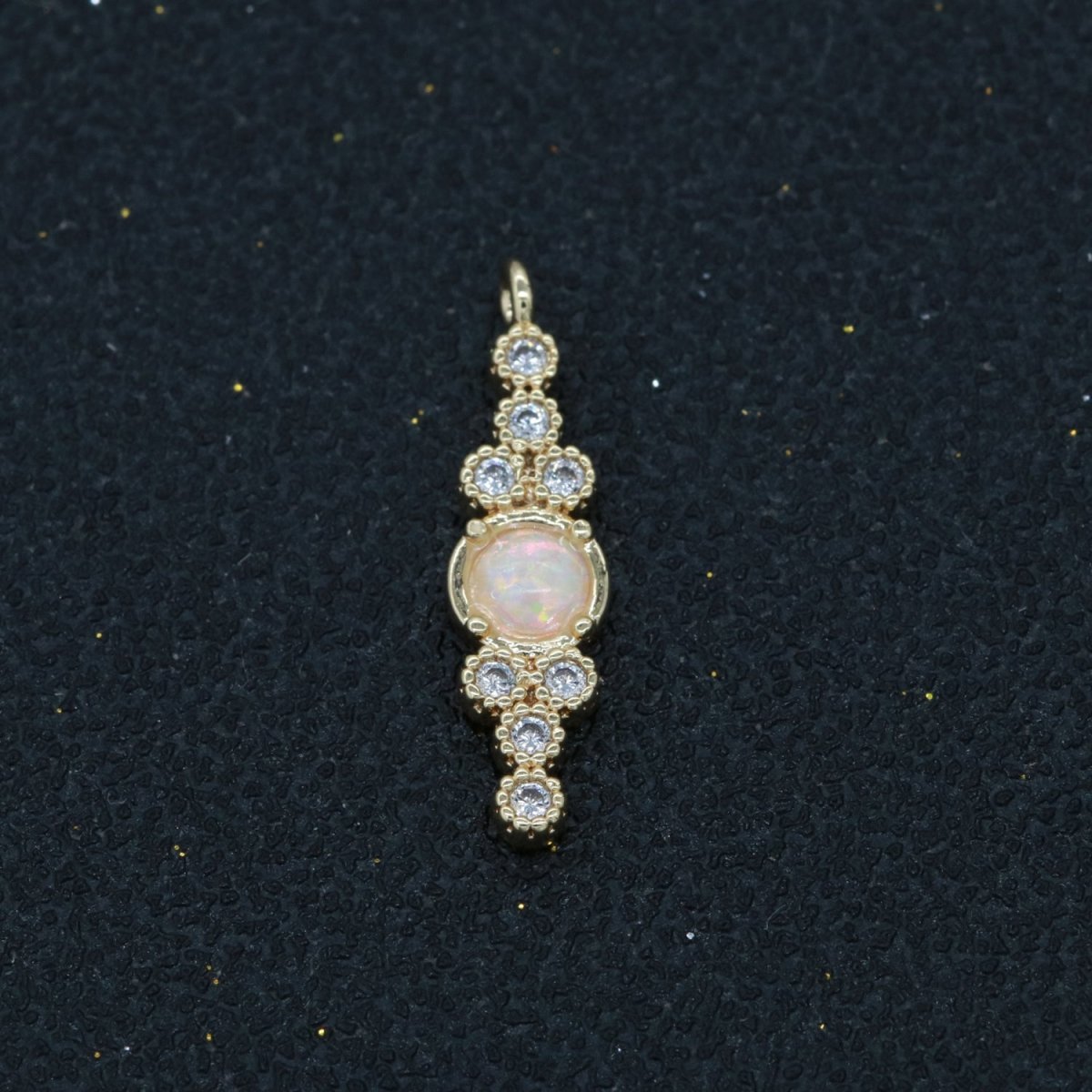 Dainty Opal Charm Gold Round Charm 14k Gold Fill Bubble Charm for Bracelet Necklace Earring Component E-905