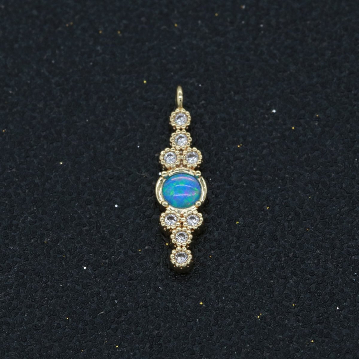 Dainty Opal Charm Gold Round Charm 14k Gold Fill Bubble Charm for Bracelet Necklace Earring Component E-905