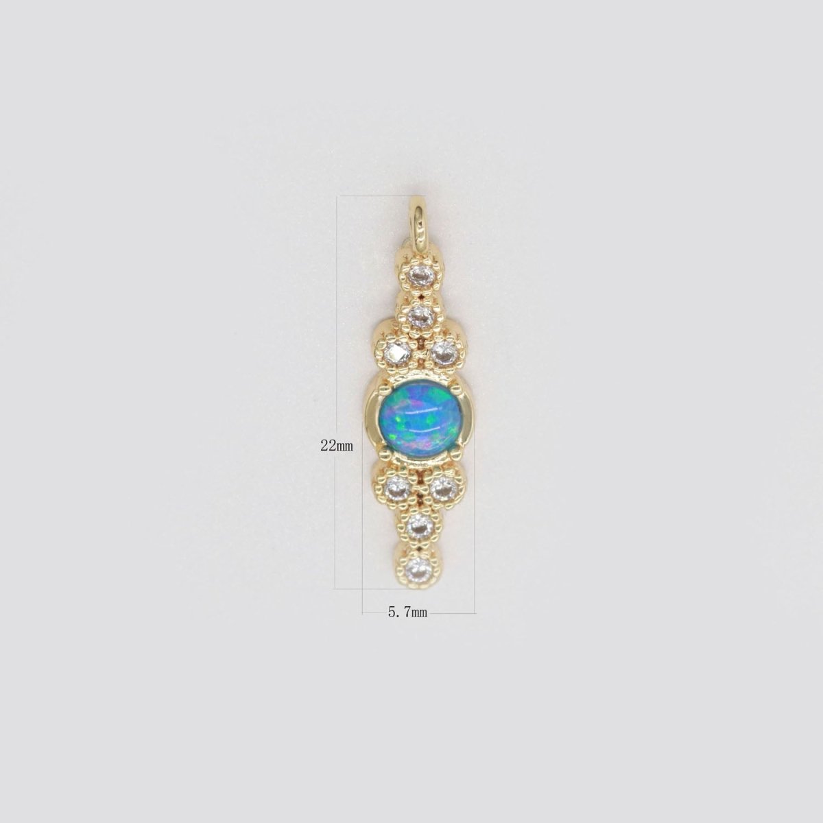 Dainty Opal Charm Gold Round Charm 14k Gold Fill Bubble Charm for Bracelet Necklace Earring Component E-905