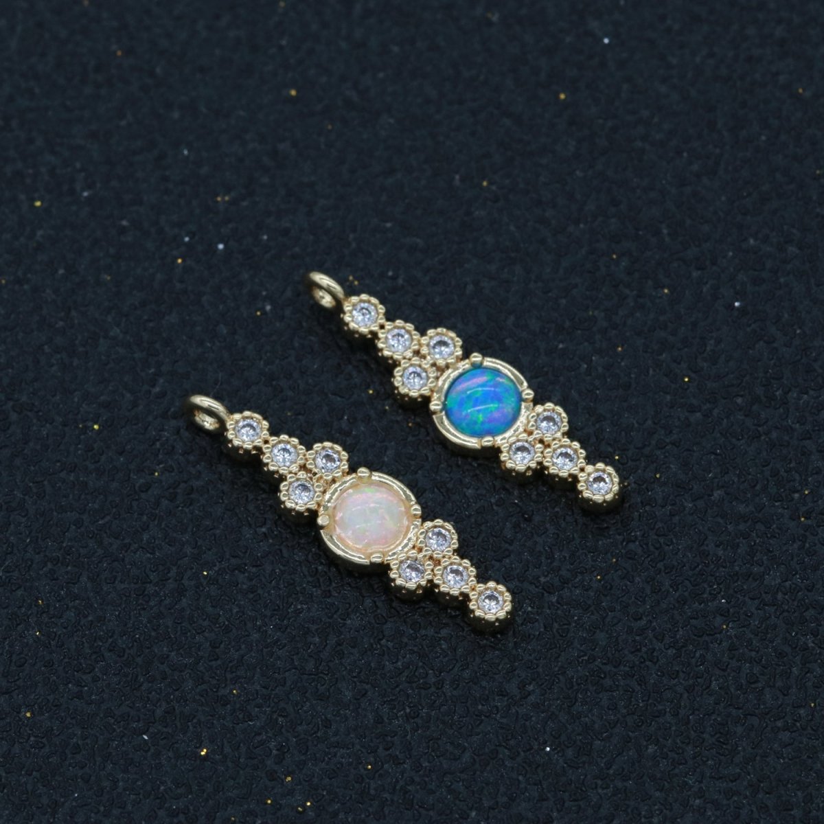 Dainty Opal Charm Gold Round Charm 14k Gold Fill Bubble Charm for Bracelet Necklace Earring Component E-905