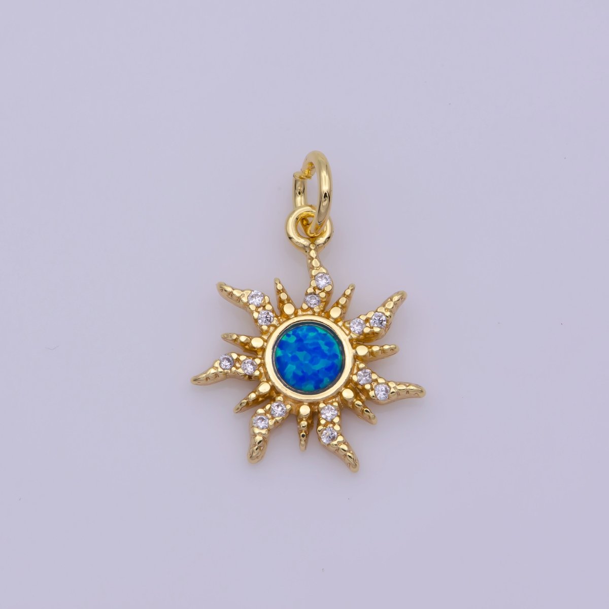 Dainty Opal Starburst Gold Star Charm, Bracelet, Necklace, Earring Pendant Celestial Charm N-182 N-183