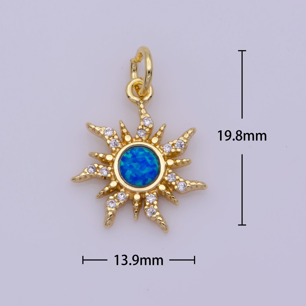 Dainty Opal Starburst Gold Star Charm, Bracelet, Necklace, Earring Pendant Celestial Charm N-182 N-183
