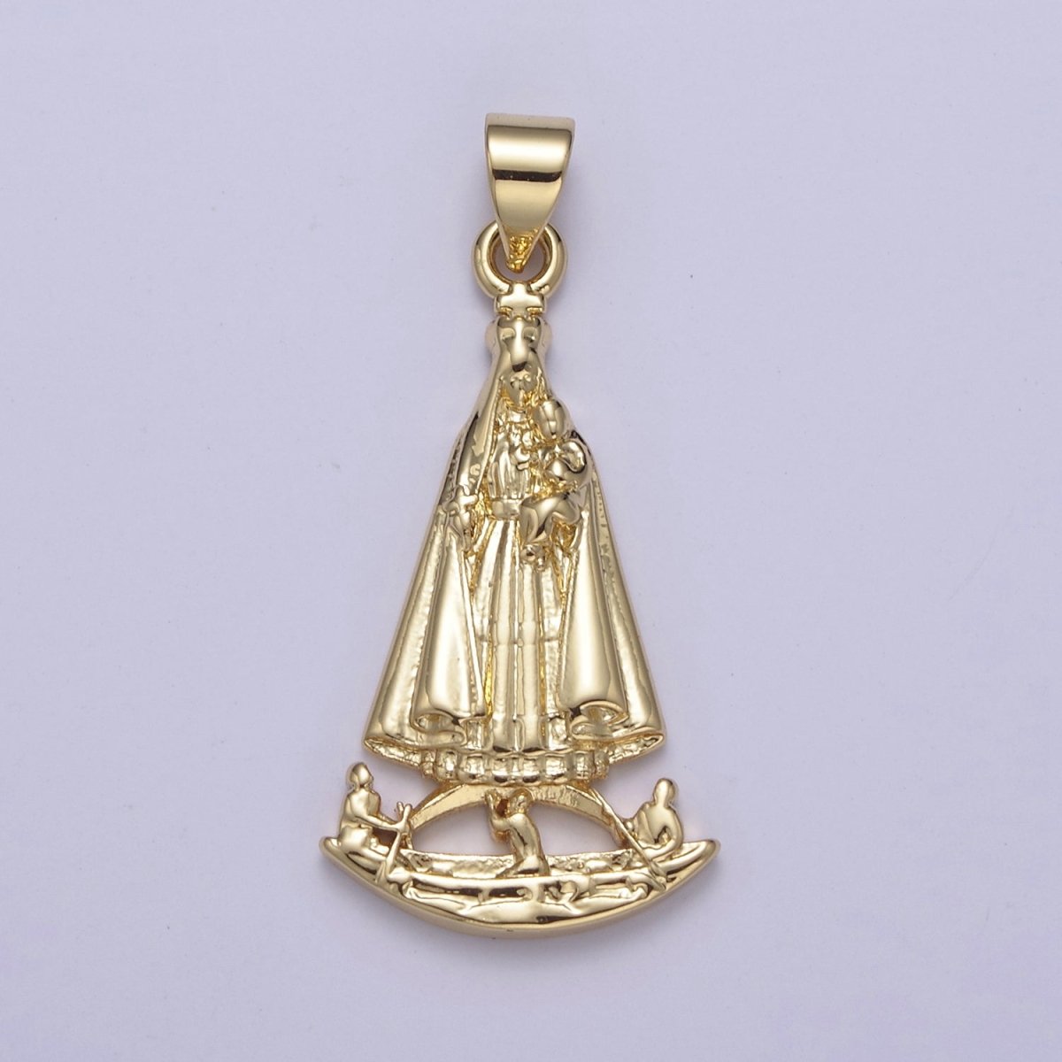 Dainty Our Lady of Charity "Virgen de la Caridad del Cobre" catholic Religious Virgin Mary Pendant H-775 - DLUXCA
