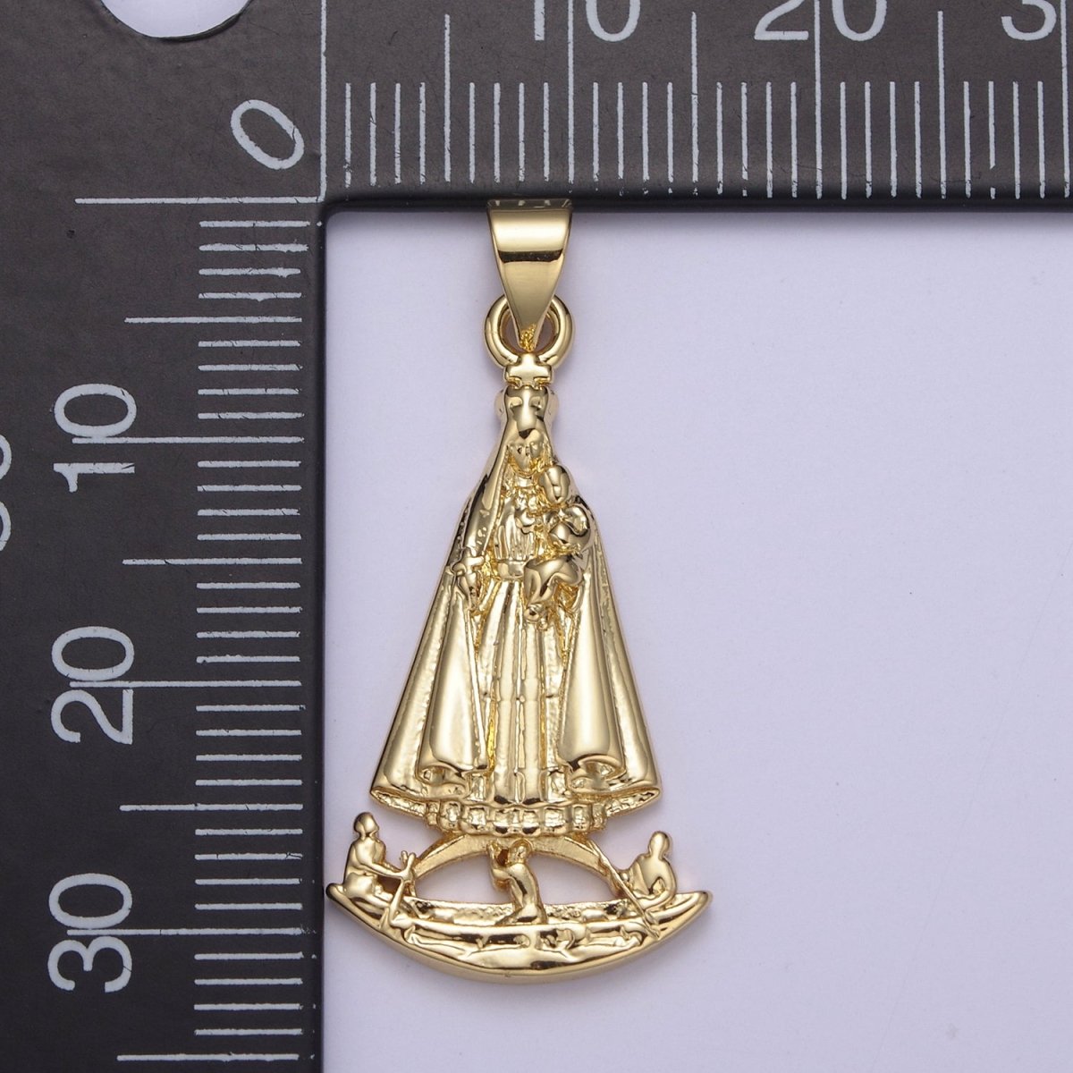 Dainty Our Lady of Charity "Virgen de la Caridad del Cobre" catholic Religious Virgin Mary Pendant H-775 - DLUXCA