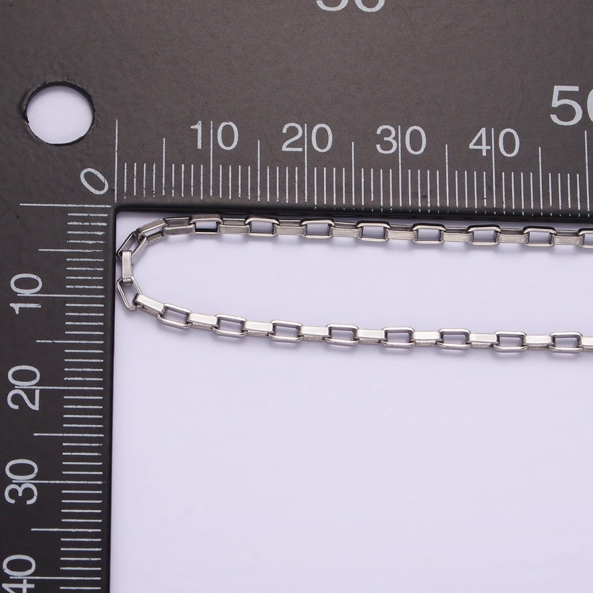 Dainty PaperClip Chain Necklace Stainless Steel 18 inch Necklace in Silver | WA-2410 - DLUXCA