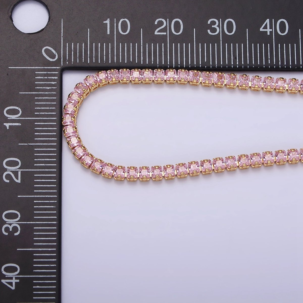 Dainty PEACH, YELLOW, RED Diamond Tennis Bracelet Gold CZ Tennis Bracelet Cubic Zirconia Diamond Bracelet Adjustable | WA-890 WA-891 WA-892 Clearance Pricing