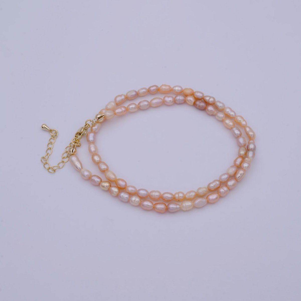Dainty Pearl Necklace - Blush Peach Pink Bridal Wedding Jewelry - Bridesmaid Jewelry - Fresh Water Pearl Jewelry | WA-669 Clearance Pricing