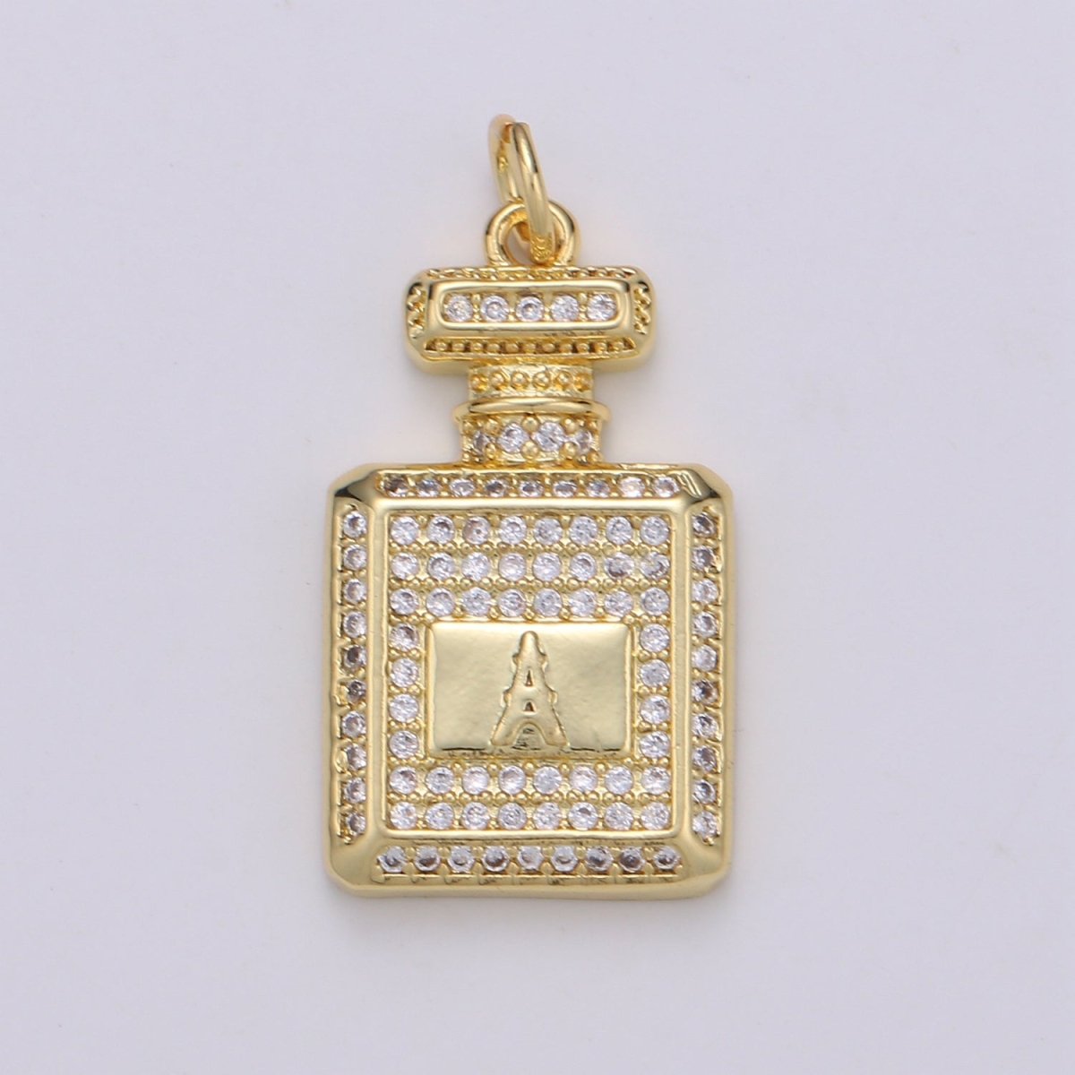 Dainty perfume Bottle Charm, Micro Pave Bottle Charm for Necklace Bracelet Earring Component Jewelry Making Supply D-827 D-828