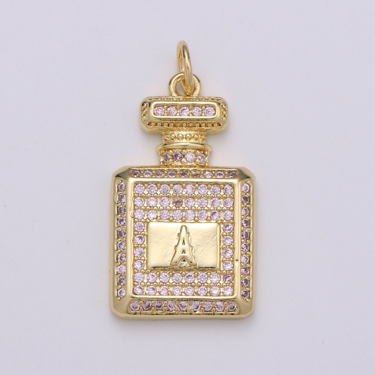 Dainty perfume Bottle Charm, Micro Pave Bottle Charm for Necklace Bracelet Earring Component Jewelry Making Supply D-827 D-828