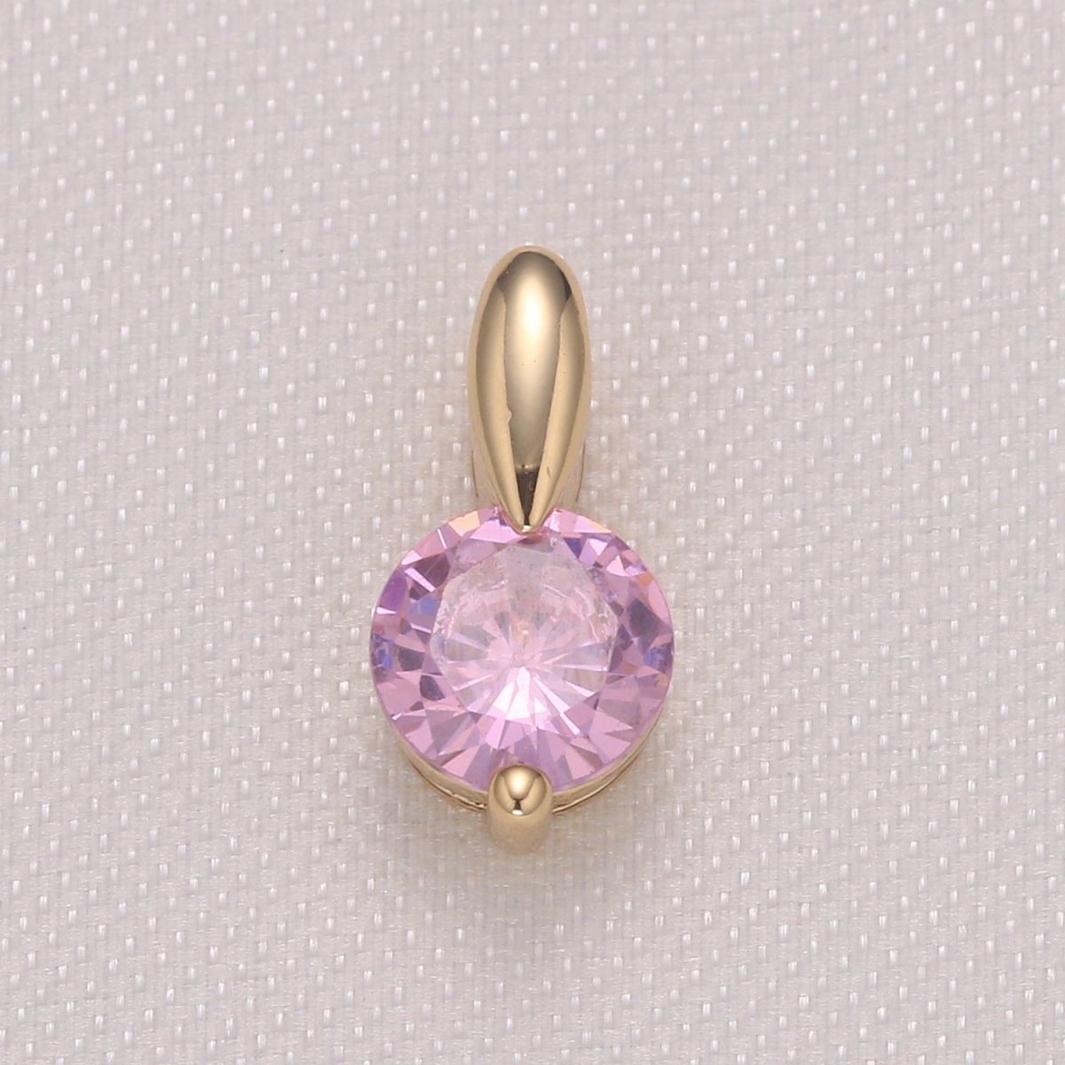 Dainty Red Purple Yellow Single Crystal Charm CZ Mono Crystal Charm Pendant GP-984 GP-985 GP-986
