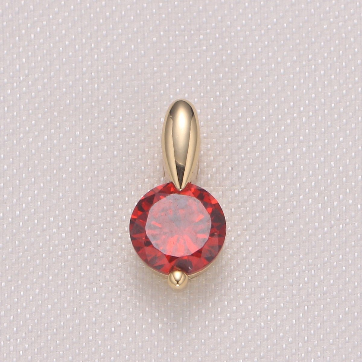 Dainty Red Purple Yellow Single Crystal Charm CZ Mono Crystal Charm Pendant GP-984 GP-985 GP-986
