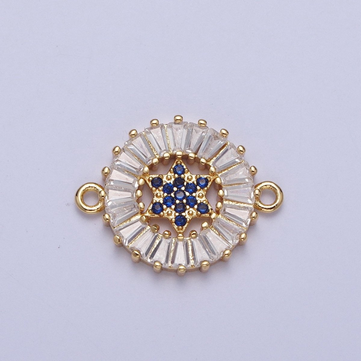 Dainty Round CZ Star Gold Filled Charm Connector Clear Baguette Link Connector for Bracelet Necklace Supply F-073 F-082 F-084 F-101 F-134