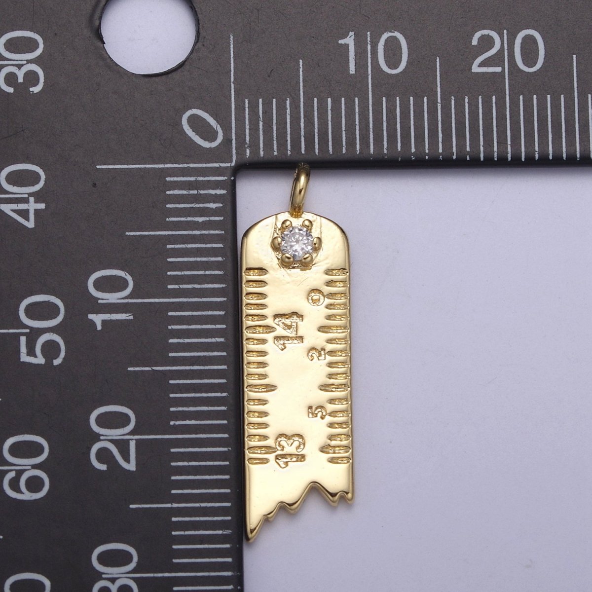 Dainty Ruler Charm Gold / Silver Ruler Pendant for Necklace Bracelet Earring Component N-369 N-370