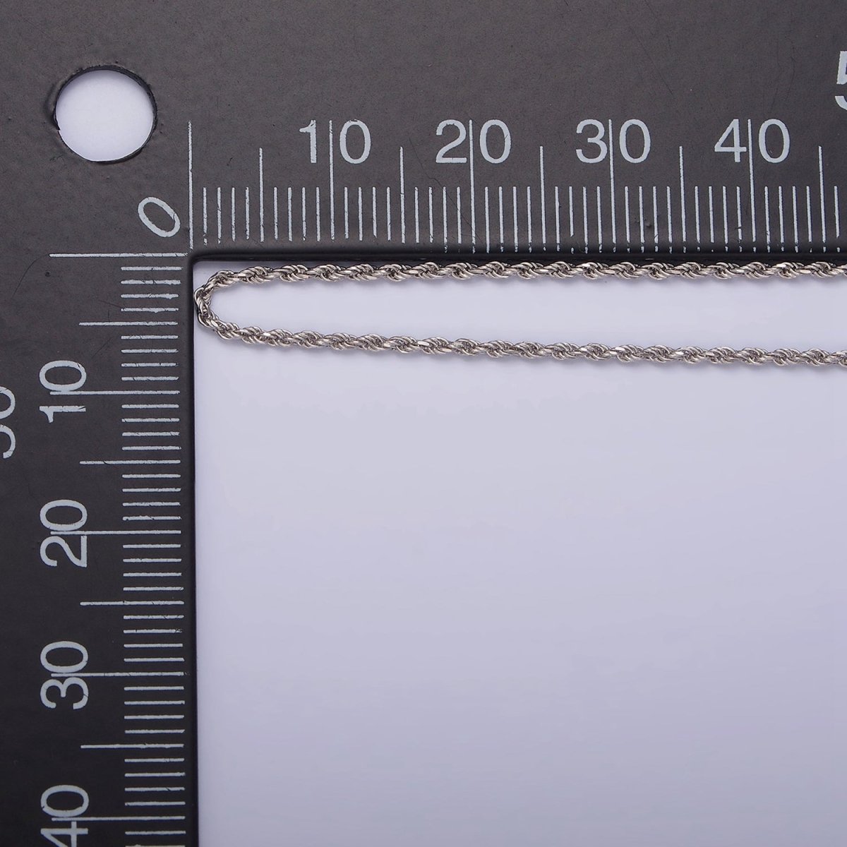 Dainty S925 Sterling Silver 1mm Twisted Rope 15.35 Choker Chain Necklace | WA-1941 Clearance Pricing - DLUXCA