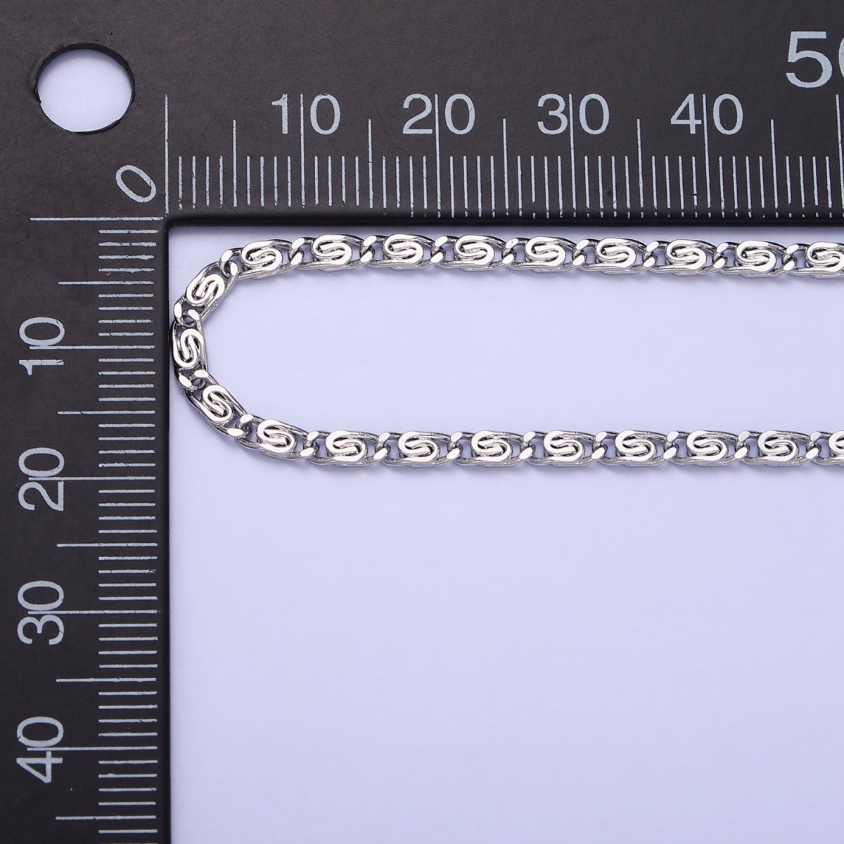 Dainty Scroll Chain - 2.5mm wide Silver Necklace Chain 19.75 inch | WA-1736 WA-1861 Clearance Pricing