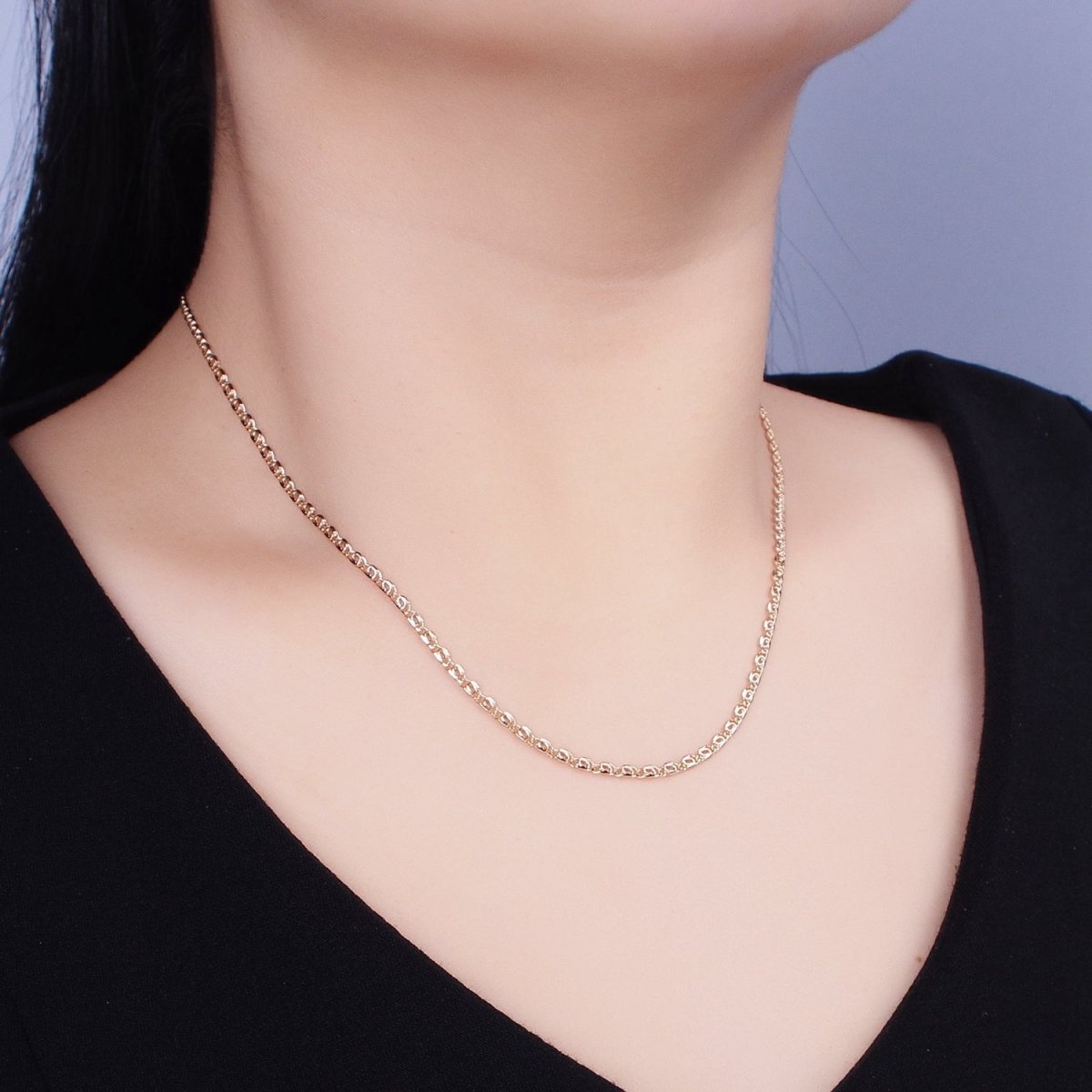 Dainty Scroll Chain Necklace 17.75 inch, 19.6 inch Long Ready to Wear Necklace in 18k Gold Filled | WA-1680 WA-1681 WA-1682 WA-1683 Clearance Pricing