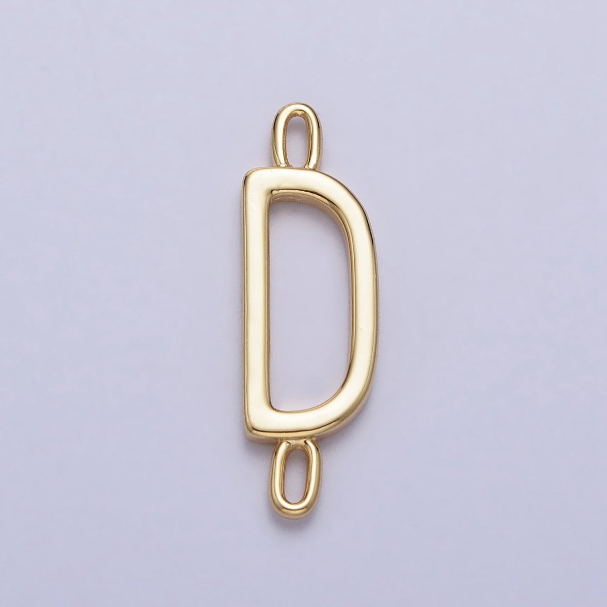 Dainty Sideway Initial Charm Connector Gold Letter Dainty Name Necklace Link Connector for Personalized Jewelry A-364-A-376
